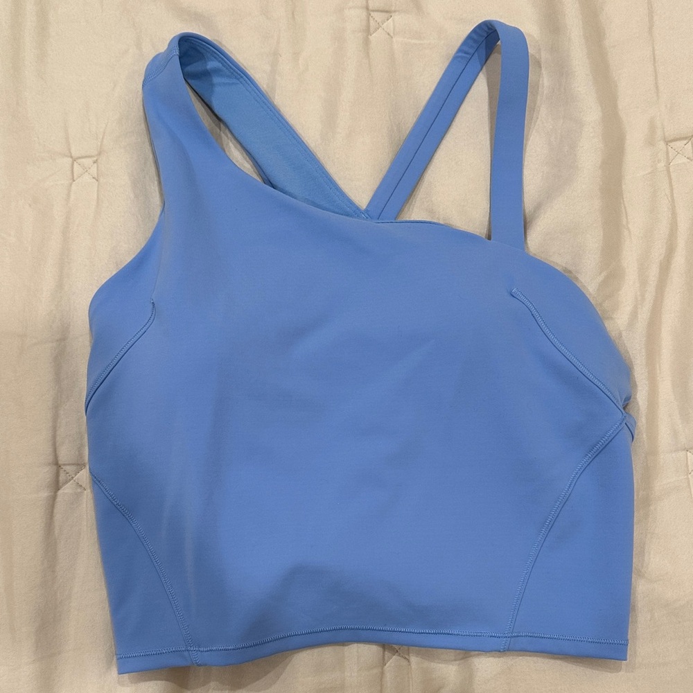 Lululemon Everlux Asymetrical Crop Tennis Tank in Sinatra Blue (10) - Picture 4 of 10